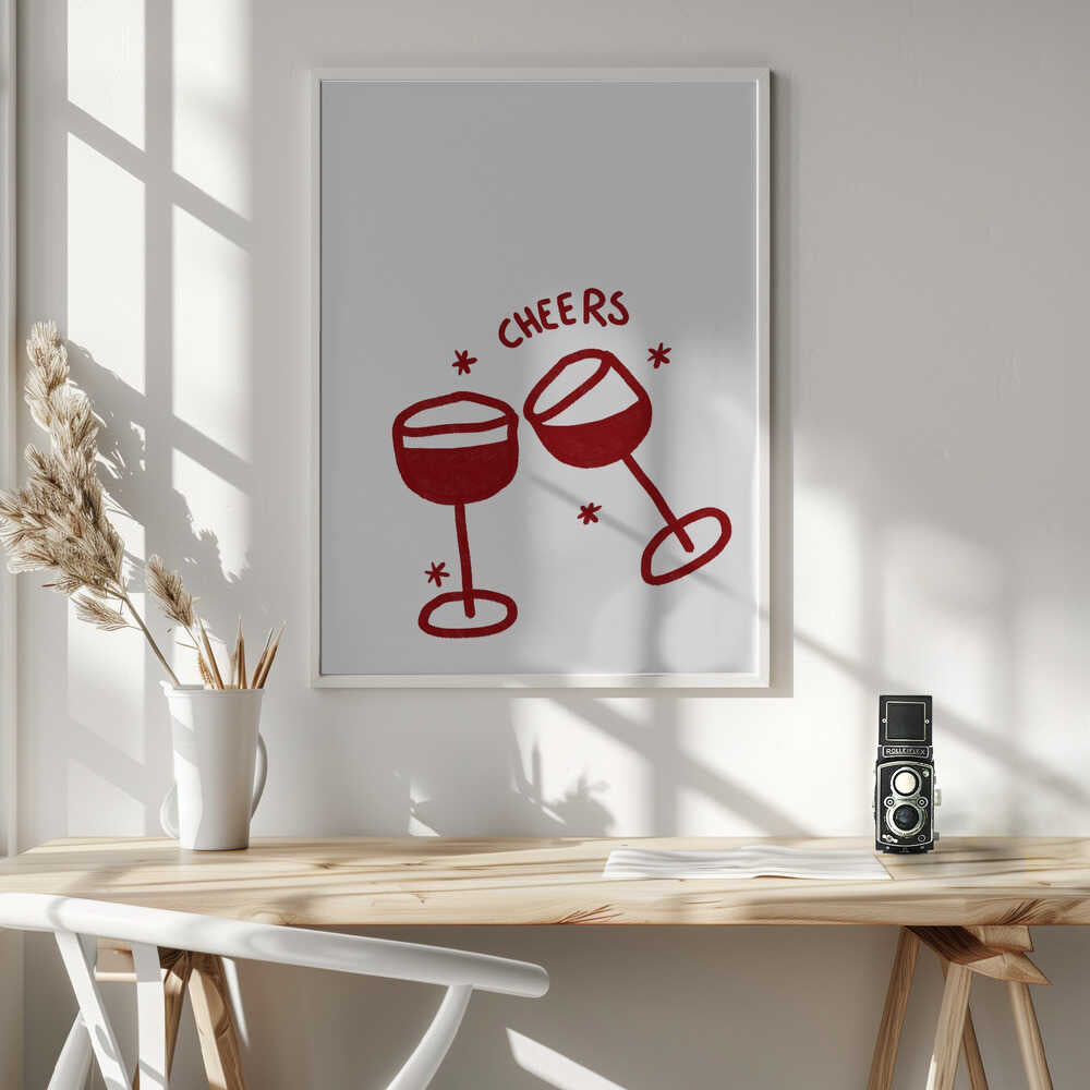 Toasting Delight Art Print UK — Abstract Vibrant Wall Art — Kitchen — Wall It All Prints