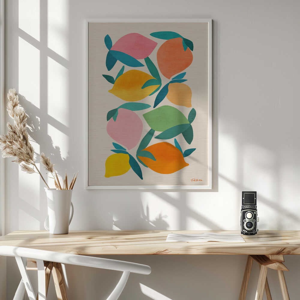 Wild Mango #2 Art Print UK — Abstract Vibrant Wall Art — Kitchen — Wall It All Prints