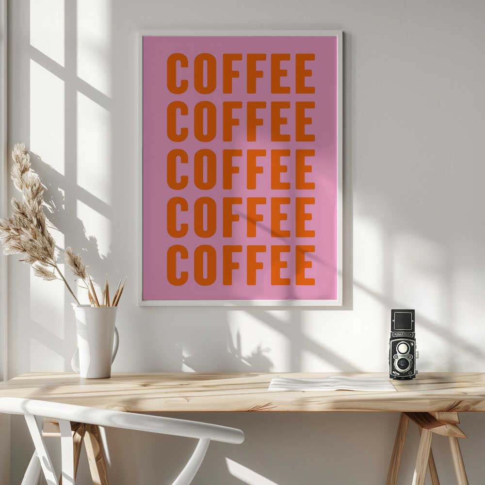Buzz for Coffee Art Print UK — Abstract Vibrant Wall Art — Kitchen — Wall It All Prints