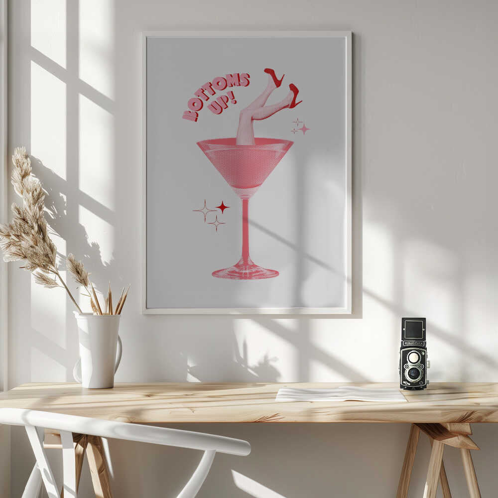 Martini Mischief Art Print UK — Abstract Vibrant Wall Art — Kitchen — Wall It All Prints