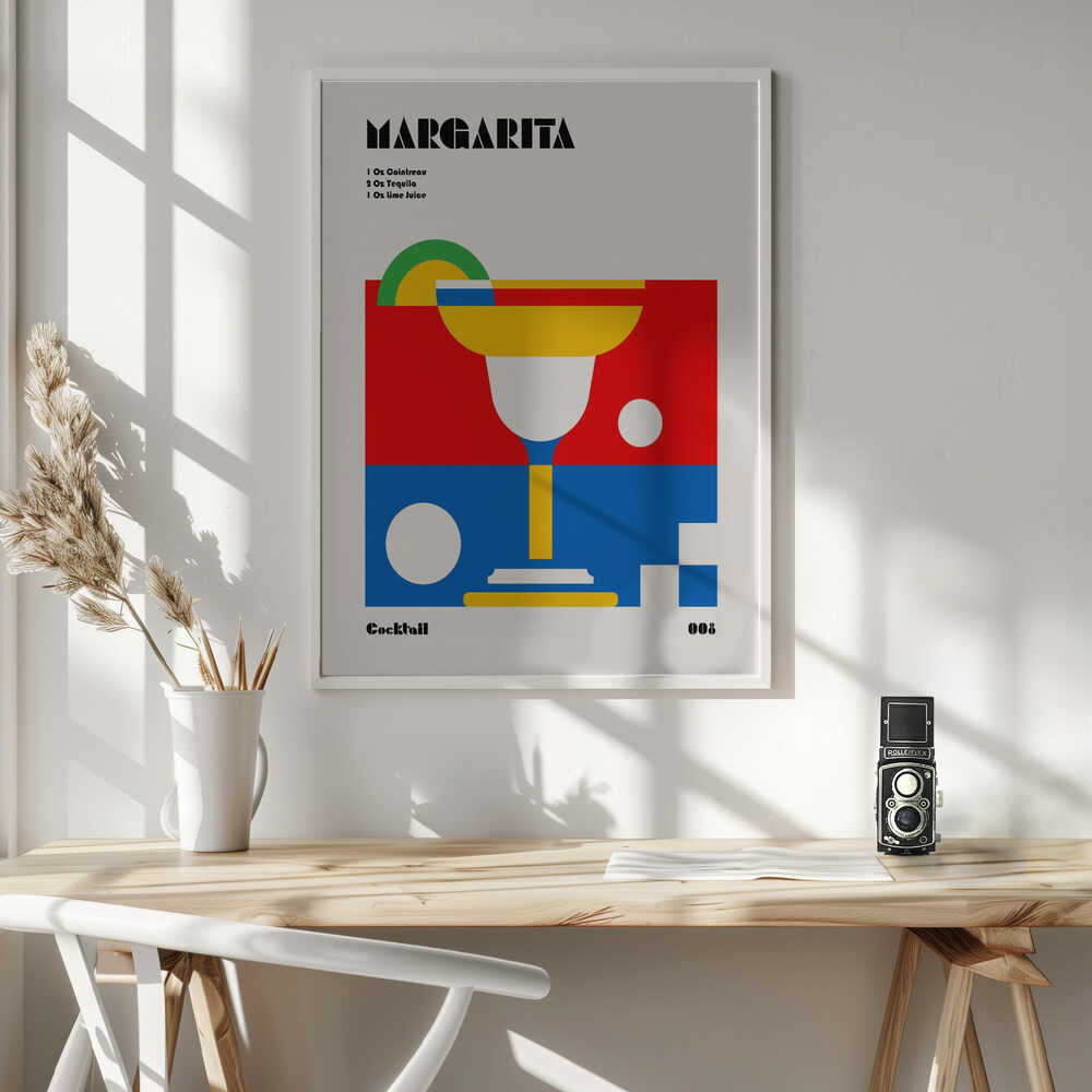 Geometric Margarita Cocktail Art Print UK — Japanese Vibrant Wall Art — Kitchen — Wall It All Prints