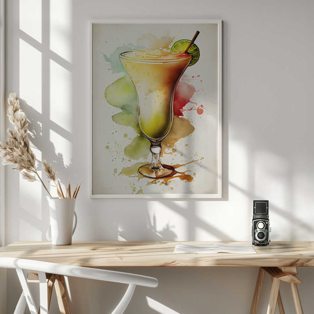 Drinks cocktail Art Print UK — Abstract Vibrant Wall Art — Kitchen — Wall It All Prints