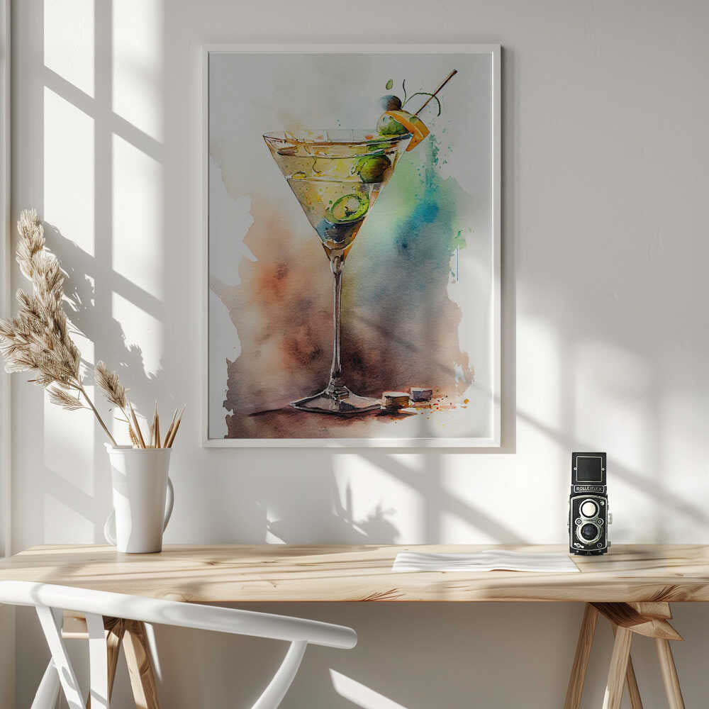 Vibrant Martini Painting Art Print UK — Abstract Vibrant Wall Art — Kitchen — Wall It All Prints