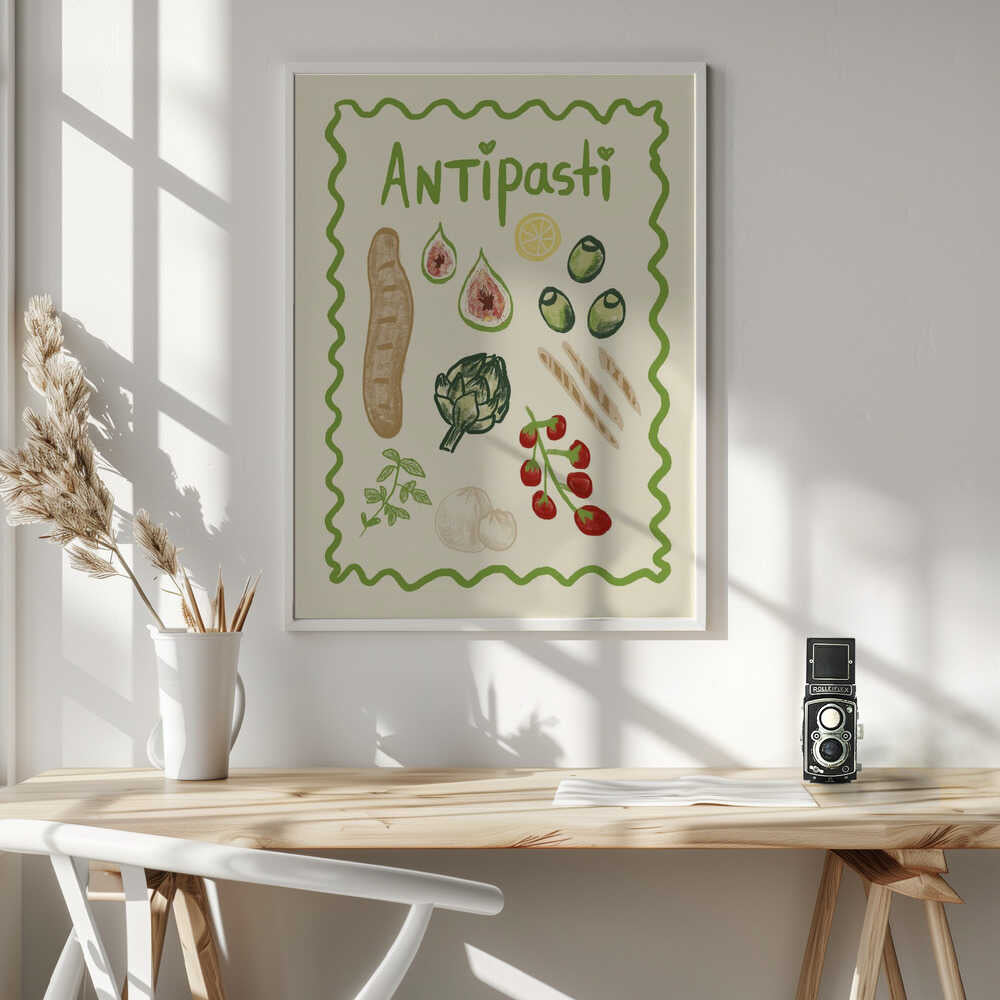 Fresh Italian Antipasti Art Print UK — Abstract Fresh Wall Art — Living Room — Wall It All Prints