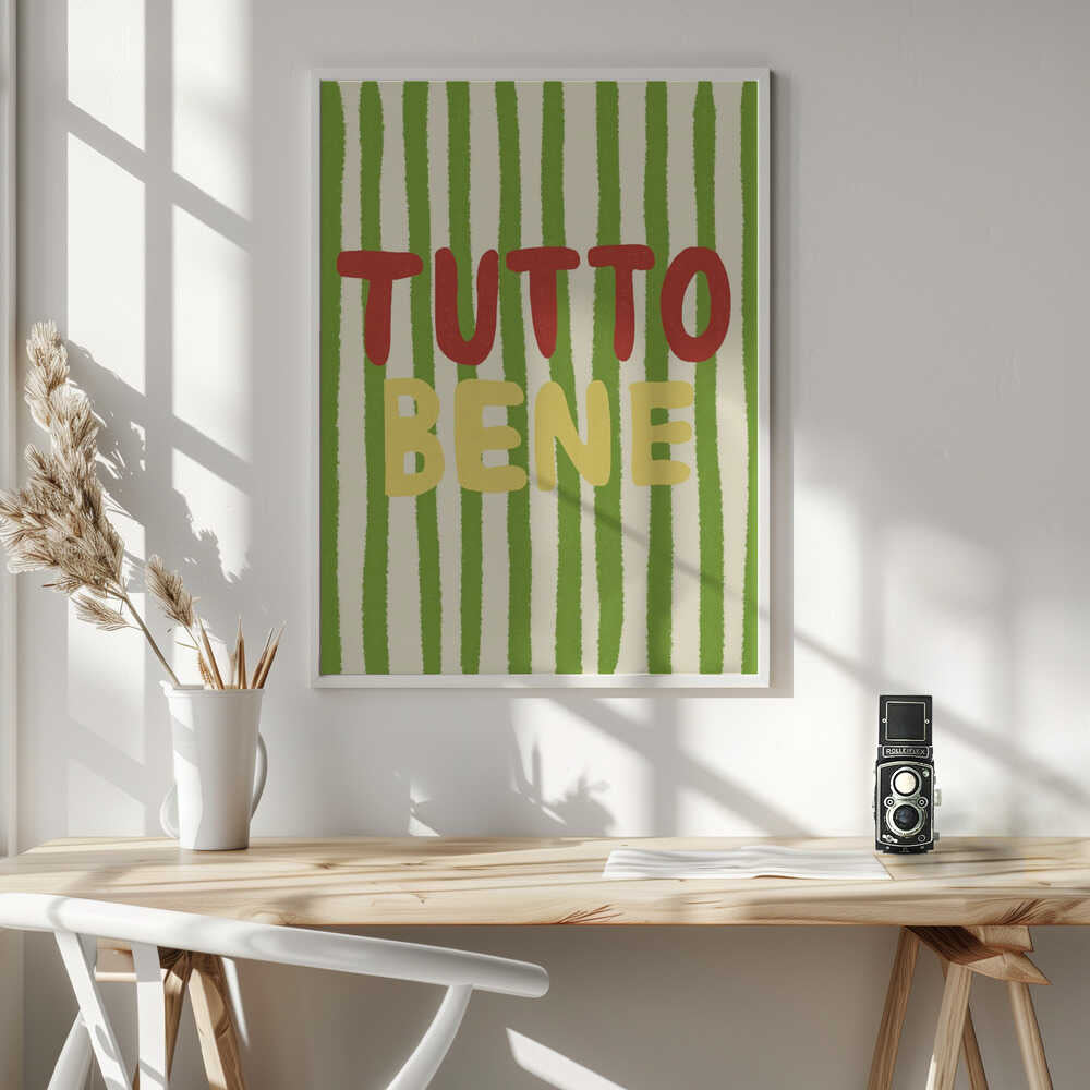 Tutto Bene All Good Art Print UK — Abstract Vibrant Wall Art — Living Room — Wall It All Prints