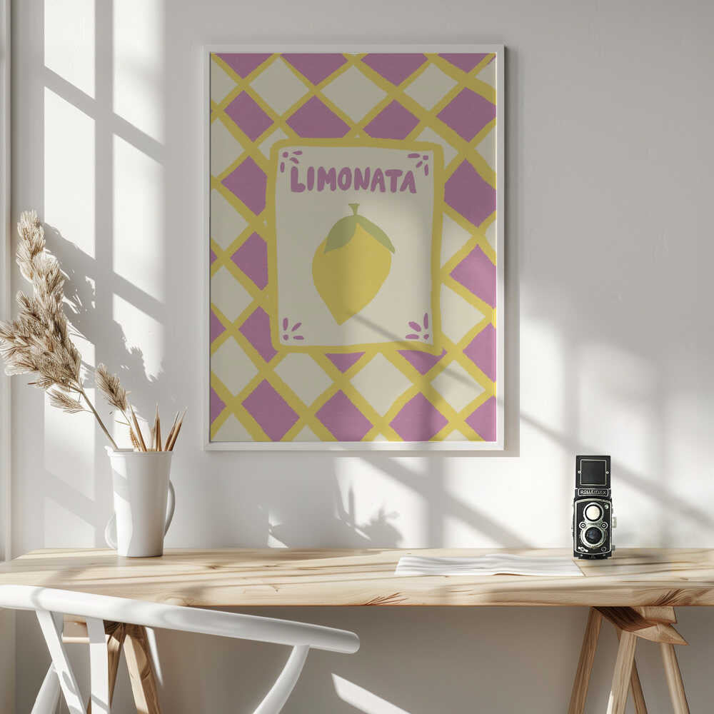 Limonata Lemon Delight Art Print UK — Animal Vibrant Wall Art — Kitchen — Wall It All Prints