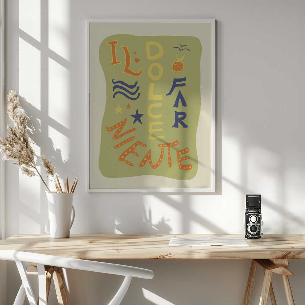 Il Dolce Far Niente Art Print UK — Abstract Vibrant Wall Art — Kitchen — Wall It All Prints