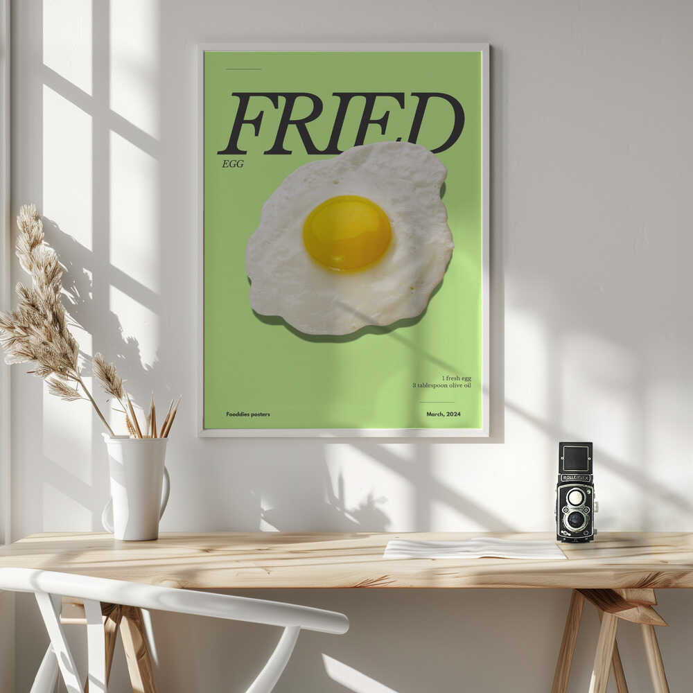 Perfect Fried Egg Art Print UK — Abstract Vibrant Wall Art — Kitchen — Wall It All Prints