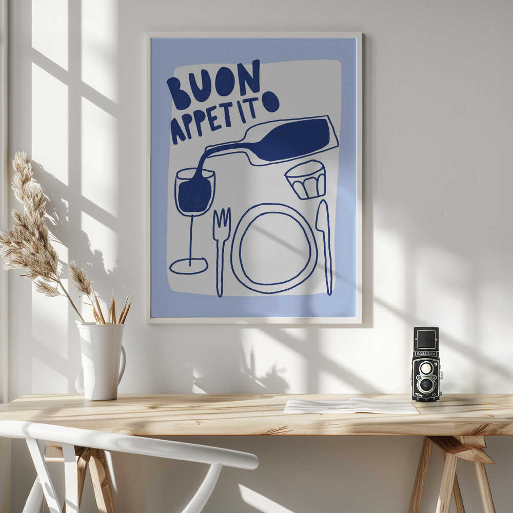 Dining Delight Art Print UK — Abstract Minimal Wall Art — Kitchen — Wall It All Prints