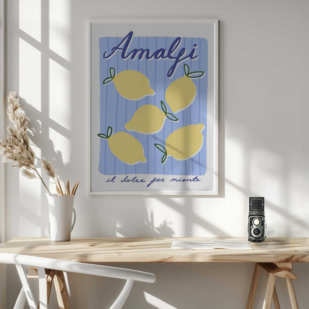 Lemon Bliss Amalfi Art Print UK — Abstract Vibrant Wall Art — Kitchen — Wall It All Prints