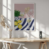 Summer Drinks and Lemons Art Print UK — Botanical Fresh Wall Art — Kitchen — Wall It All Prints
