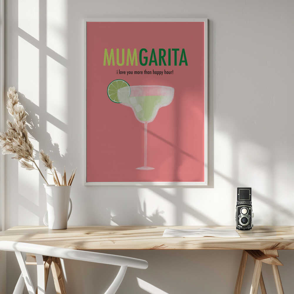 Mumgarita Happy Hour Art Print UK — Vintage Vibrant Wall Art — Kitchen — Wall It All Prints
