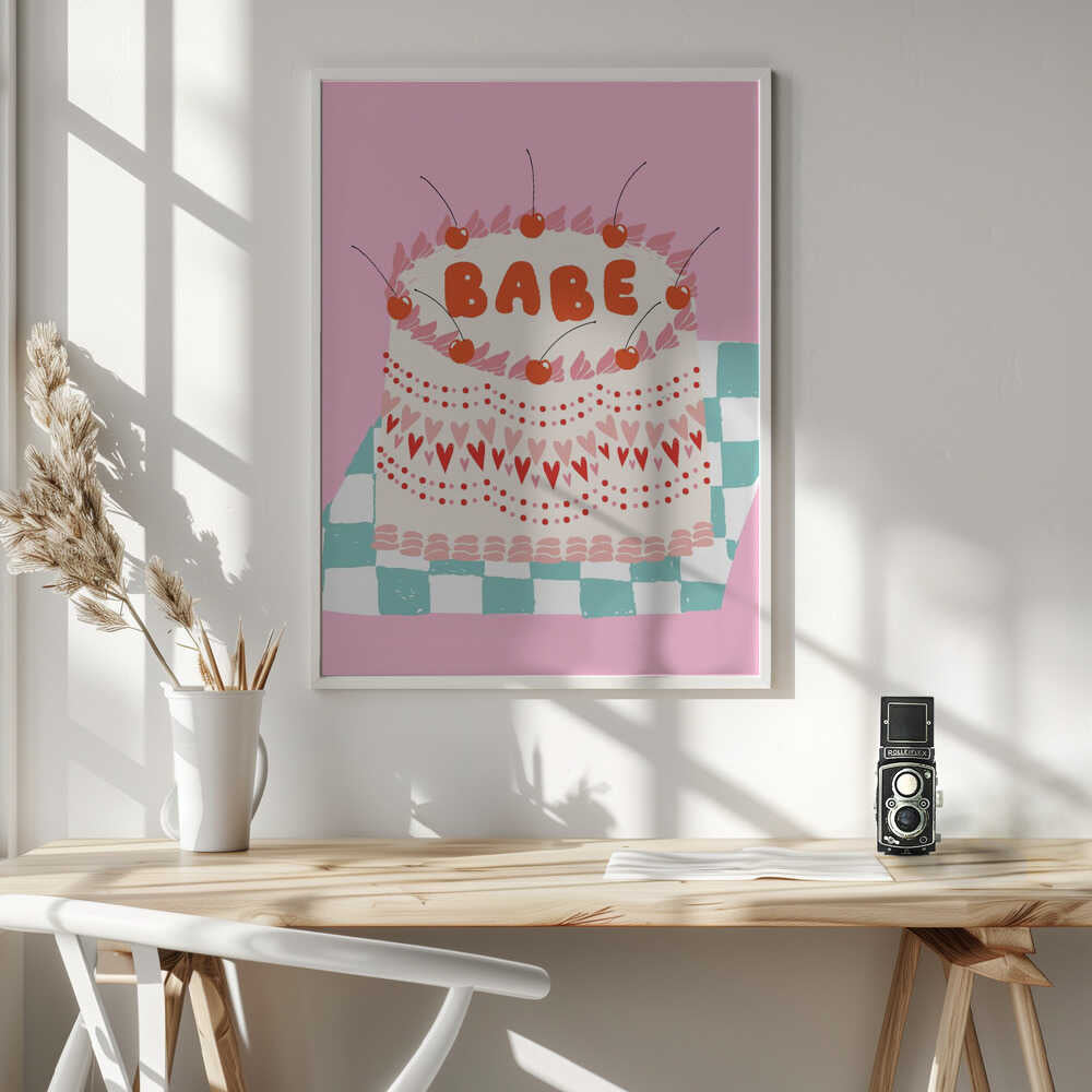 Sweet Babe Cake Art Print UK — Abstract Vibrant Wall Art — Kitchen — Wall It All Prints
