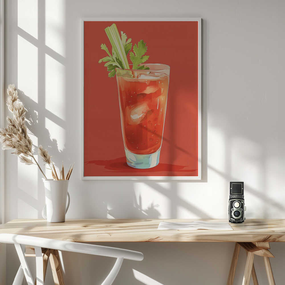 Refreshing Bloody Mary Art Print UK — Botanical Calm Wall Art — Kitchen — Wall It All Prints