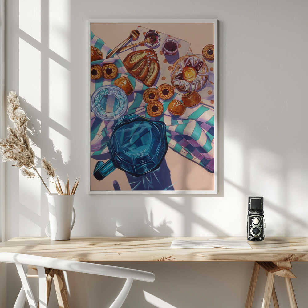 Sunny Breakfast Treats Art Print UK — Food Vibrant Wall Art — Kitchen — Wall It All Prints