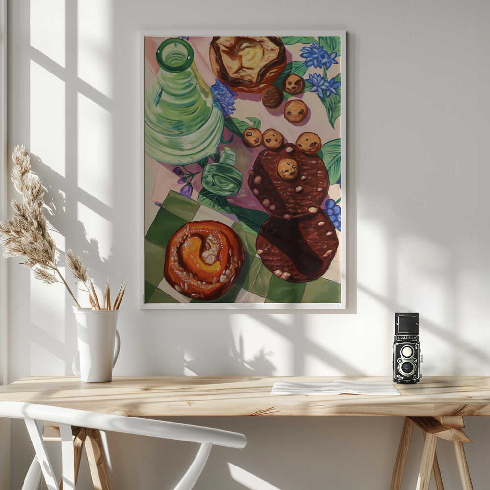 Sweet Picnic Treats Art Print UK — Food Vibrant Wall Art — Kitchen — Wall It All Prints