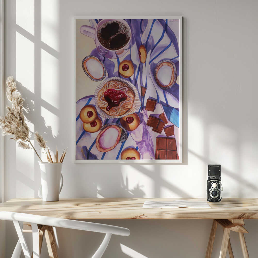 Cozy Morning Pastries Art Print UK — Food Vibrant Wall Art — Kitchen — Wall It All Prints