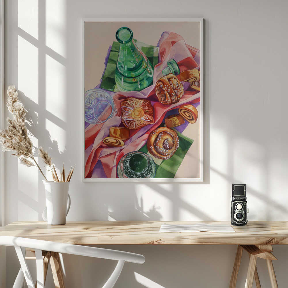 Sweet Morning Pastries Art Print UK — Abstract Vibrant Wall Art — Kitchen — Wall It All Prints