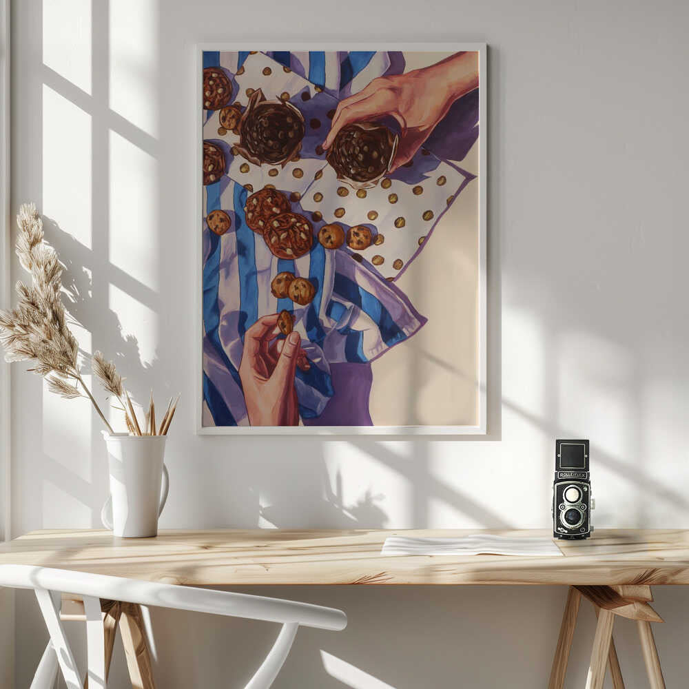 Sweet Cookie Moment Art Print UK — Portrait Vibrant Wall Art — Kitchen — Wall It All Prints