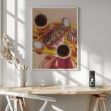 Sweet Treats And Coffee Art Print UK — Food Vibrant Wall Art — Kitchen — Wall It All Prints