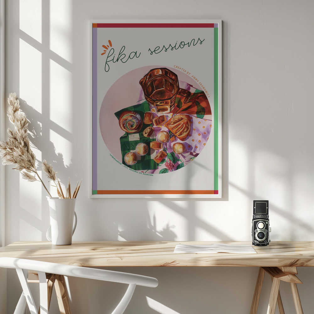 Sweet Pastry Spread Art Print UK — Food Vibrant Wall Art — Kitchen — Wall It All Prints