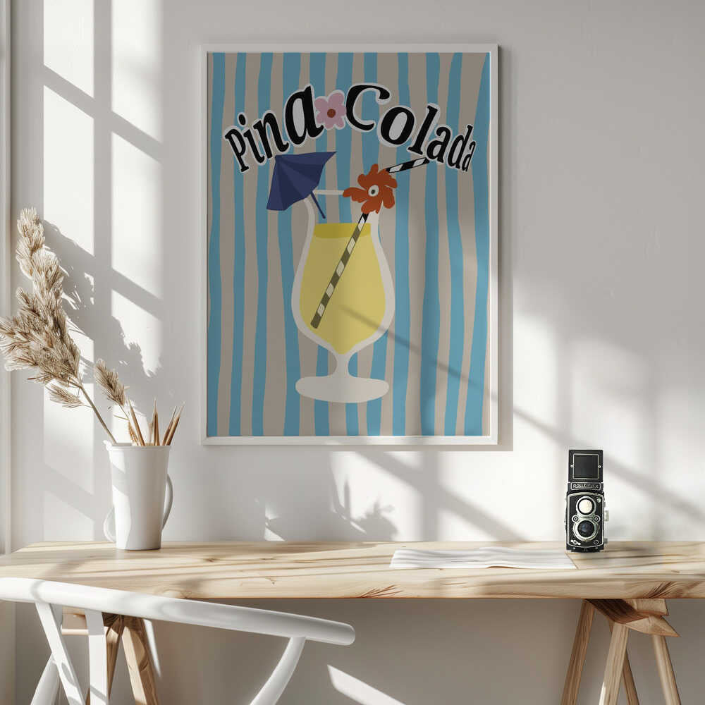 Tropical Pina Colada Art Print UK — Botanical Fresh Wall Art — Living Room — Wall It All Prints