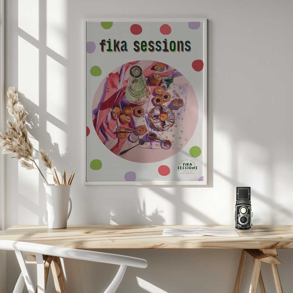 Cozy Fika Spread Art Print UK — Food Vibrant Wall Art — Kitchen — Wall It All Prints