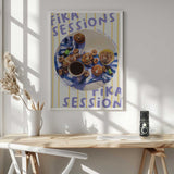 Fika Coffee Session Art Print UK — Food Warm Wall Art — Kitchen — Wall It All Prints
