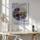 Fika Coffee and Pastries Art Print UK — Food Vibrant Wall Art — Kitchen — Wall It All Prints