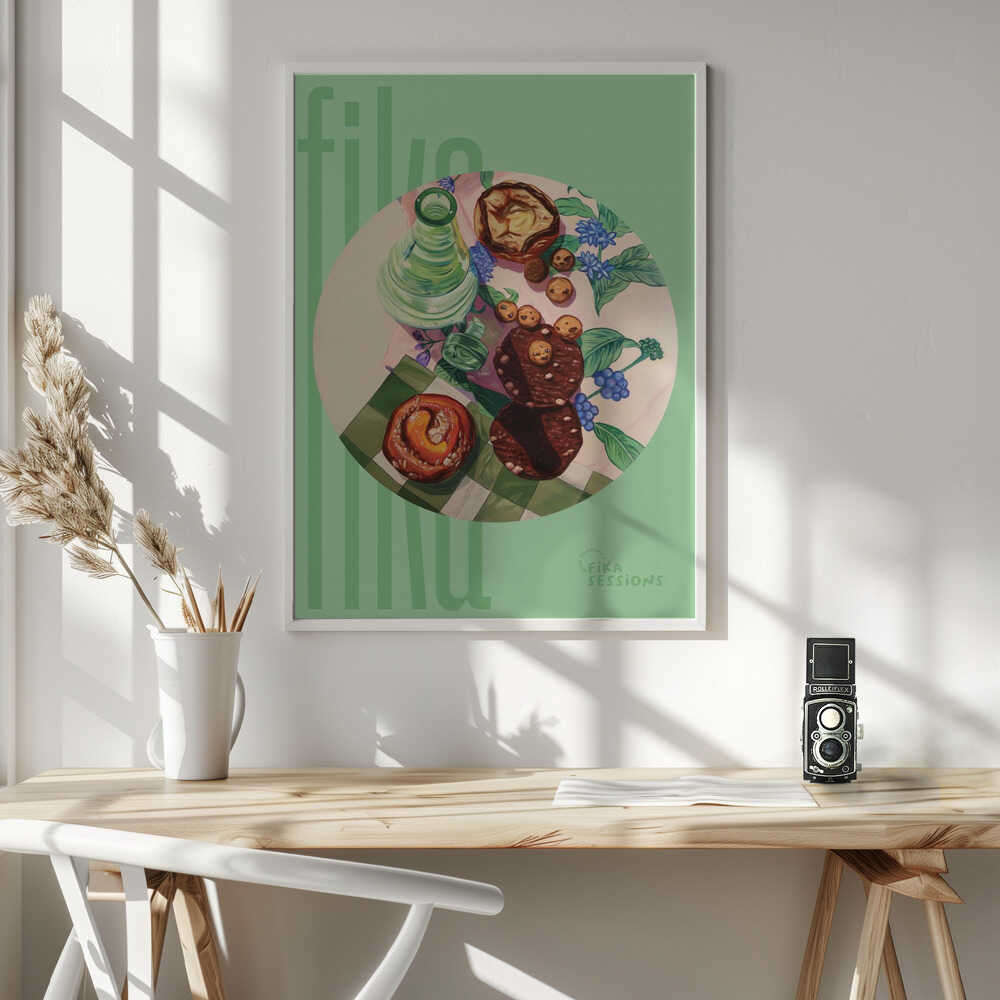 Fika Coffee Break Art Print UK — Botanical Fresh Wall Art — Kitchen — Wall It All Prints