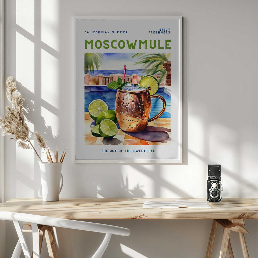 Moscow Mule Poolside Art Print UK — Animal Vibrant Wall Art — Bedroom — Wall It All Prints