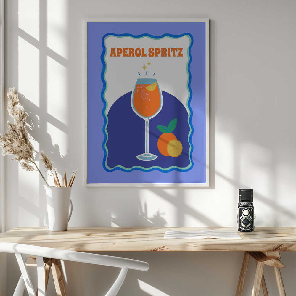 Aperol Spritz Art Print UK — Vintage Vibrant Wall Art — Kitchen — Wall It All Prints