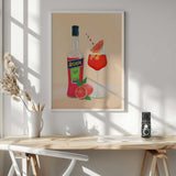 Aperol Spritz Art Print UK — Abstract Vibrant Wall Art — Kitchen — Wall It All Prints