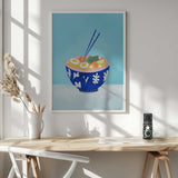 Ramen Bowl Art Print UK — Japanese Vibrant Wall Art — Kitchen — Wall It All Prints