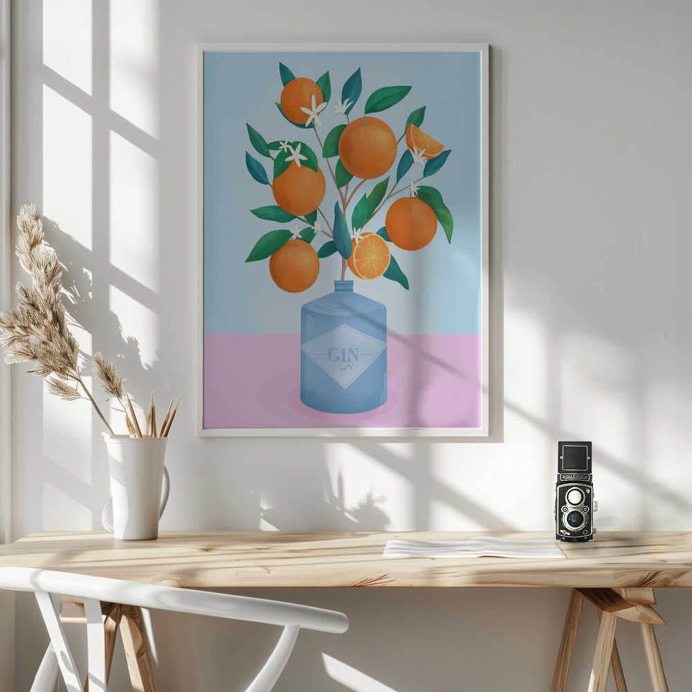 Oranges Art Print UK — Botanical Vibrant Wall Art — Kitchen — Wall It All Prints