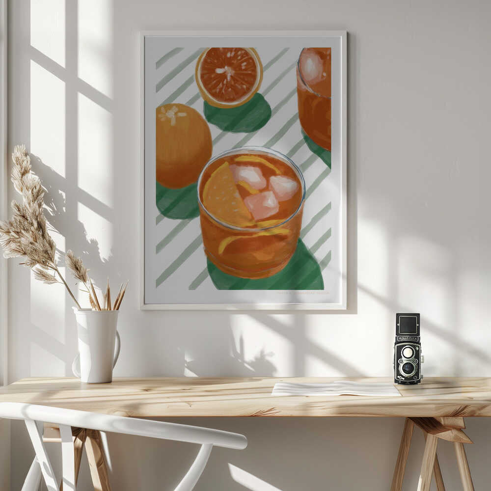 Pandc Cocktailandstripes Copy 2 Art Print UK — Food Vibrant Wall Art — Kitchen — Wall It All Prints