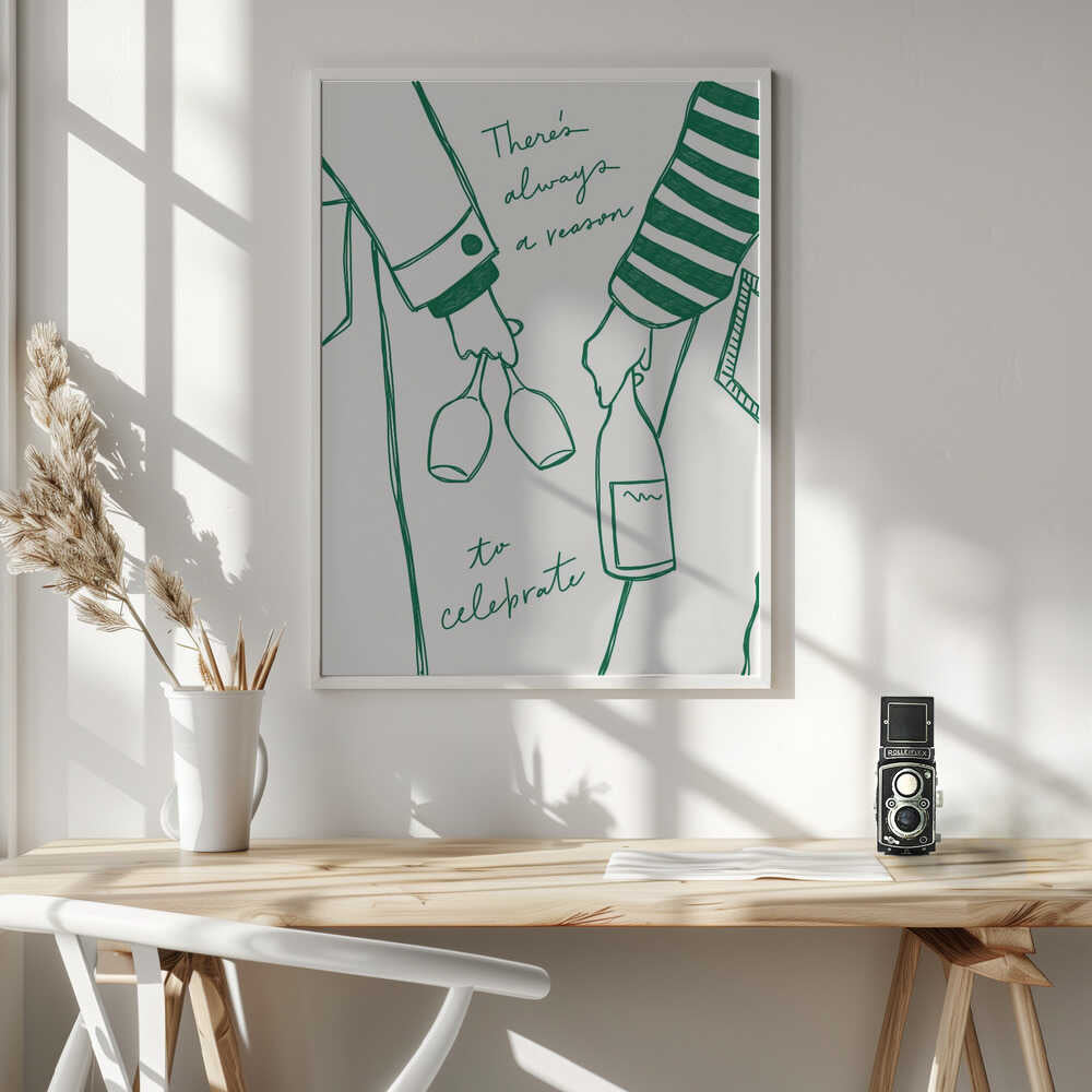 Reason To Celebrate Art Print UK — Food Minimal Wall Art — Kitchen — Wall It All Prints