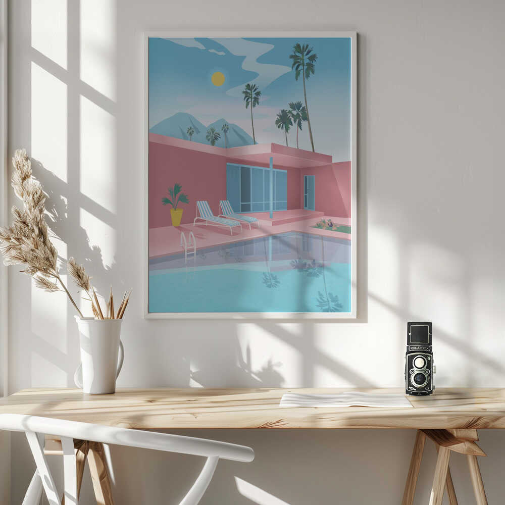 PALM SPRINGS Art Print UK — Abstract Vibrant Wall Art — Living Room — Wall It All Prints