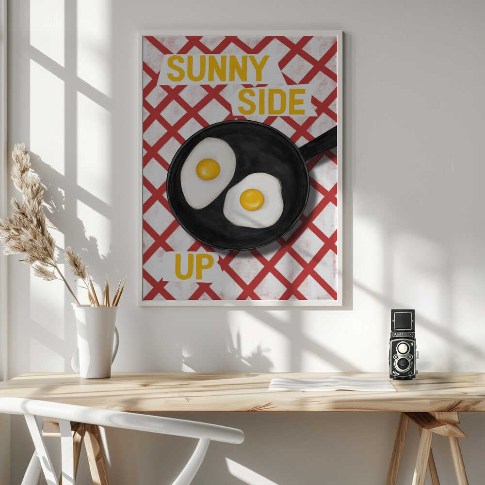 Sunny Side Up Breakfast Art Print UK — Food Vibrant Wall Art — Kitchen — Wall It All Prints