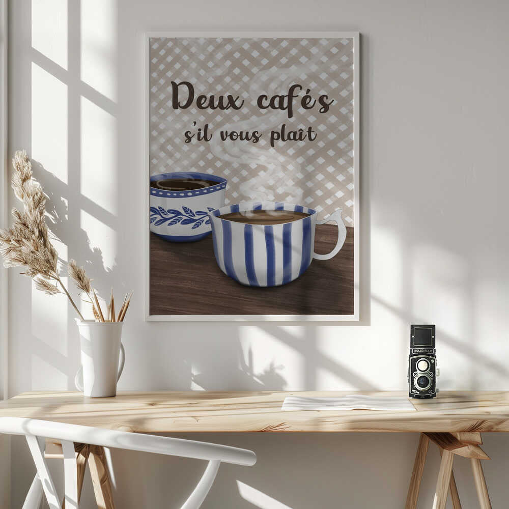 Coffee For Two Art Print UK — Food Warm Wall Art — Kitchen — Wall It All Prints