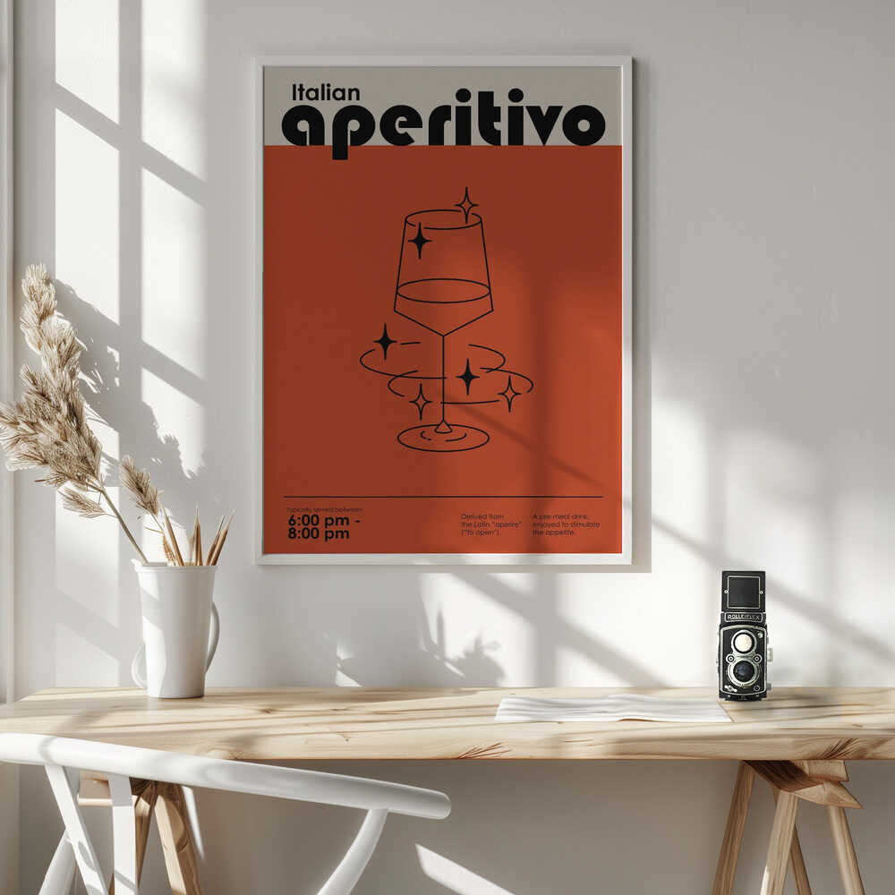 Sparkling Italian Aperitivo Art Print UK — Abstract Dark Wall Art — Kitchen — Wall It All Prints