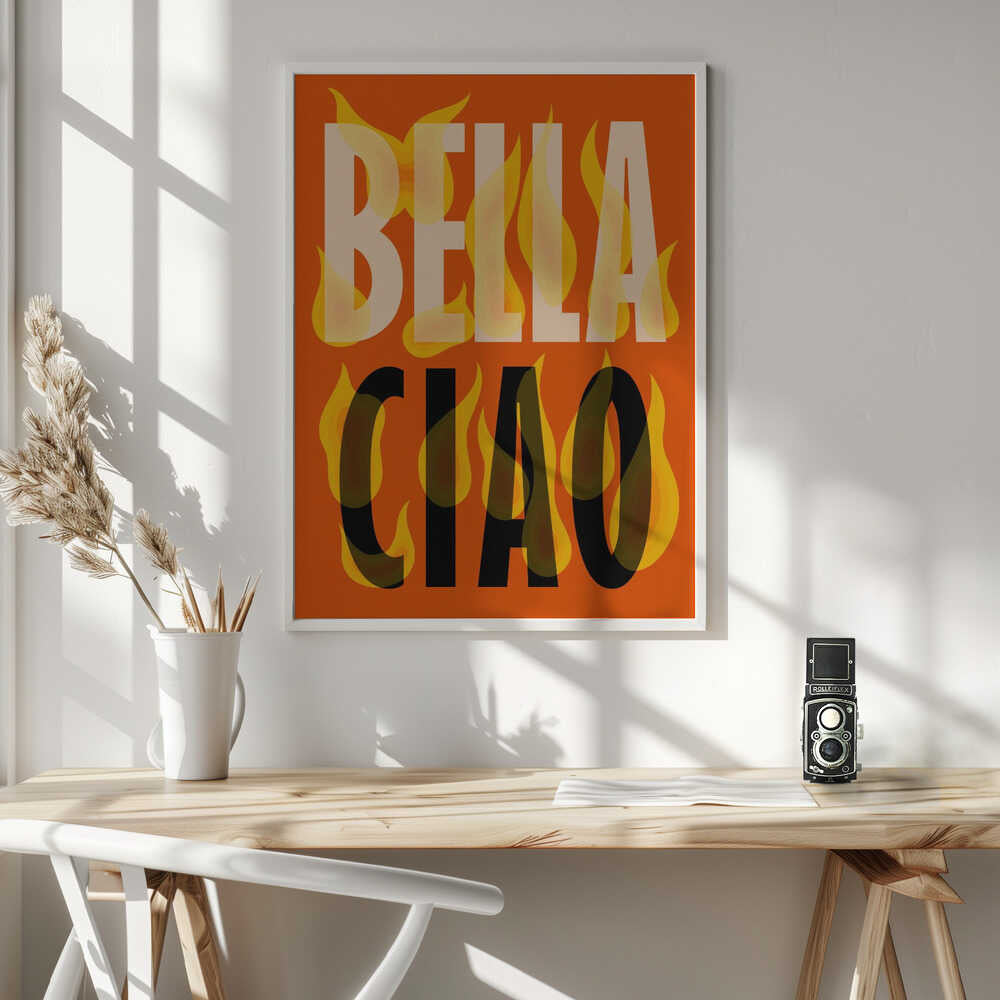 Bella Ciao Art Print UK — Japanese Vibrant Wall Art — Bathroom — Wall It All Prints