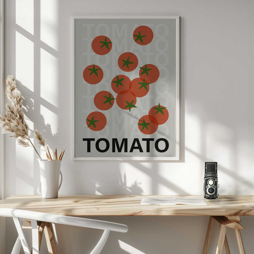 Fresh Red Tomatoes Art Print UK — Botanical Minimal Wall Art — Kitchen — Wall It All Prints