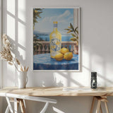 Limoncello Coastal View Art Print UK — Botanical Vibrant Wall Art — Kitchen — Wall It All Prints