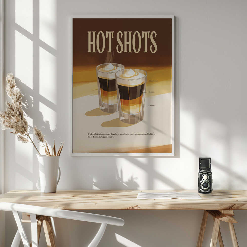 Layered Hot Shots Art Print UK — Food Warm Wall Art — Kitchen — Wall It All Prints