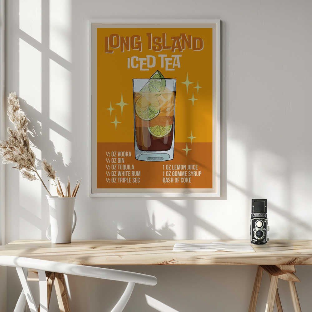 Long Island Iced Tea Recipe Art Print UK — Abstract Calm Wall Art — Kitchen — Wall It All Prints