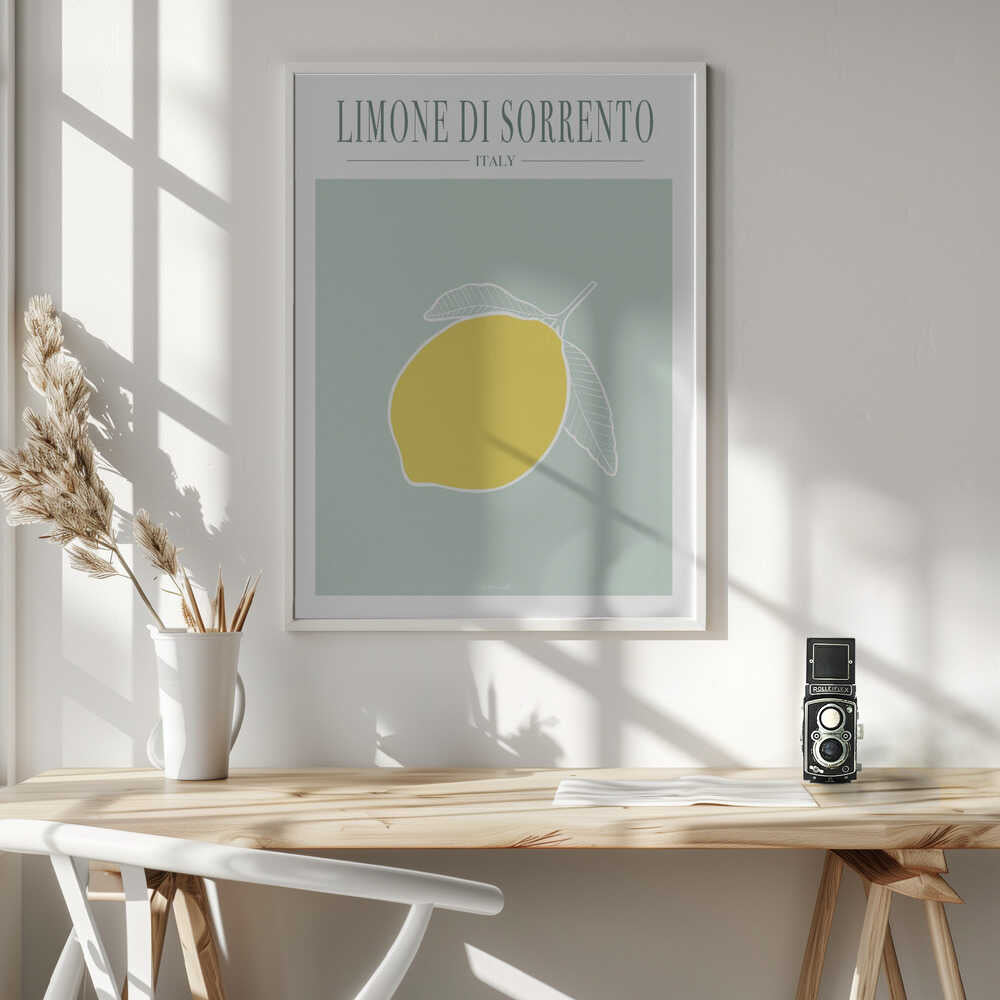 Limone di Sorrento Art Print UK — Botanical Vibrant Wall Art — Kitchen — Wall It All Prints