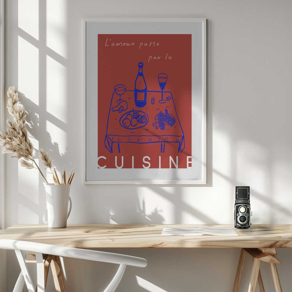 Heartfelt Dining Art Print UK — Food Minimal Wall Art — Kitchen — Wall It All Prints