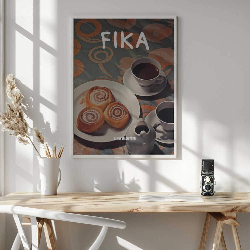 Swedish Fika Break Art Print UK — Vintage Vibrant Wall Art — Kitchen — Wall It All Prints