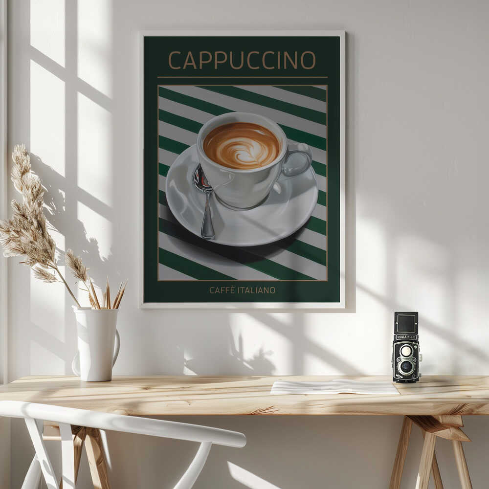 Italian Cappuccino Art Art Print UK — Food Warm Wall Art — Kitchen — Wall It All Prints